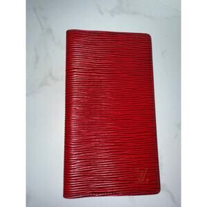 Louis Vuitton Epi Leather Bifold Long Wallet in Black and Red